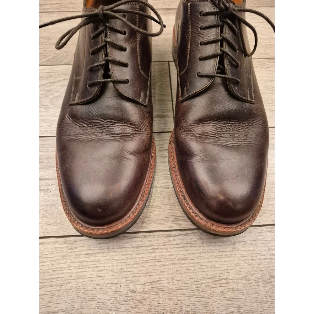 Beckett‎ Simonon Dunham Derby Shoes Brown Leather Plain Toe Blucher Mens Sz 9.5